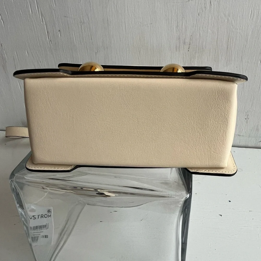 MARNI Mini Trunkaroo Leather Shoulder Bag- Off White
